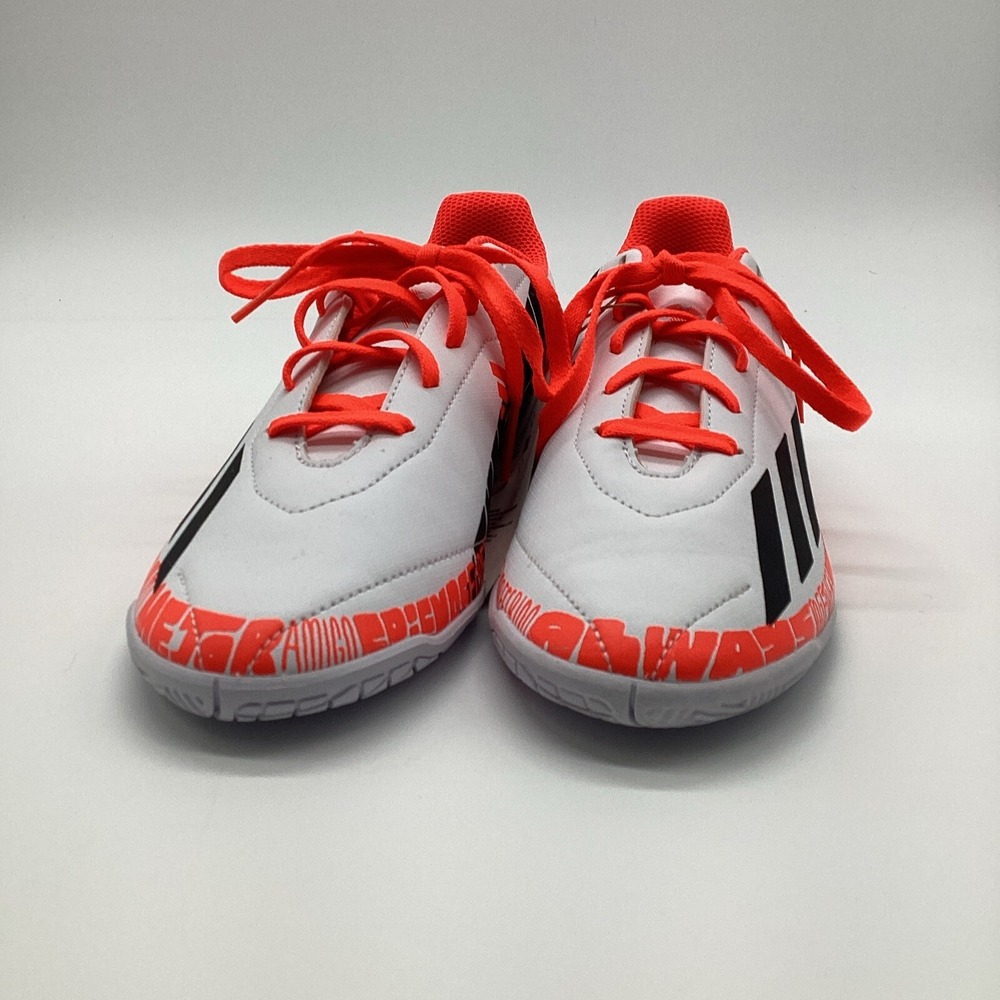 Adidas X Speedportal Messi .4 Indoor Soccer Shoes White Orange GW8400 Youth SZ 6 - Picture 4 of 10